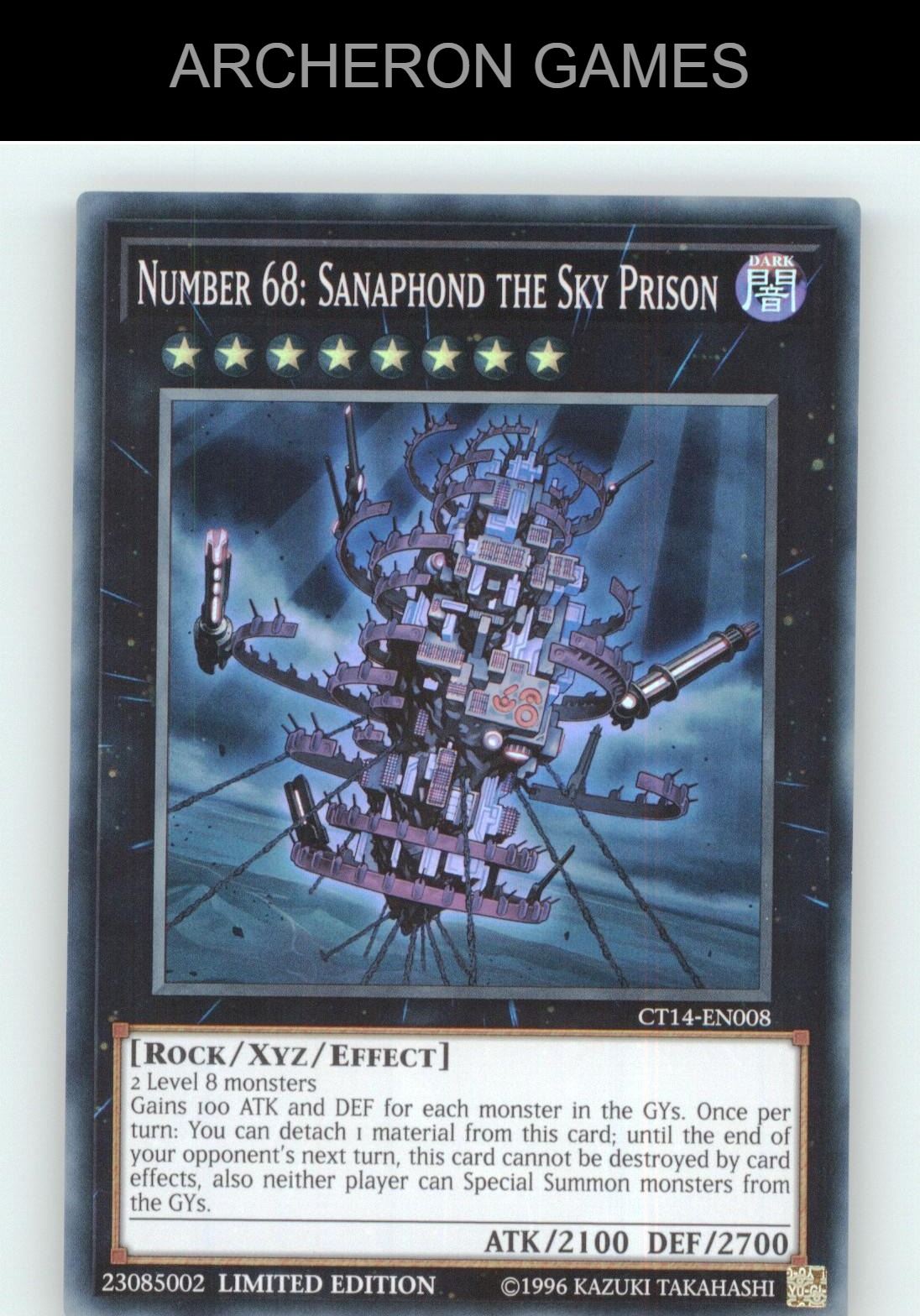 Number 68: Sanaphond the Sky Prison SR YUGIOH Card