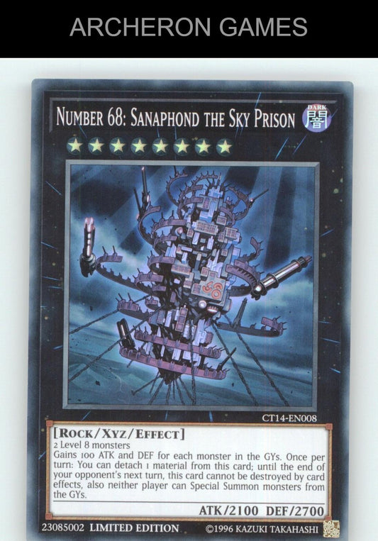 Number 68: Sanaphond the Sky Prison SR YUGIOH Card