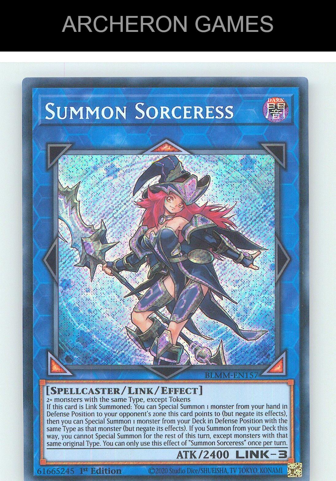 Summon Sorceress SEC YUGIOH Card 1st Edition