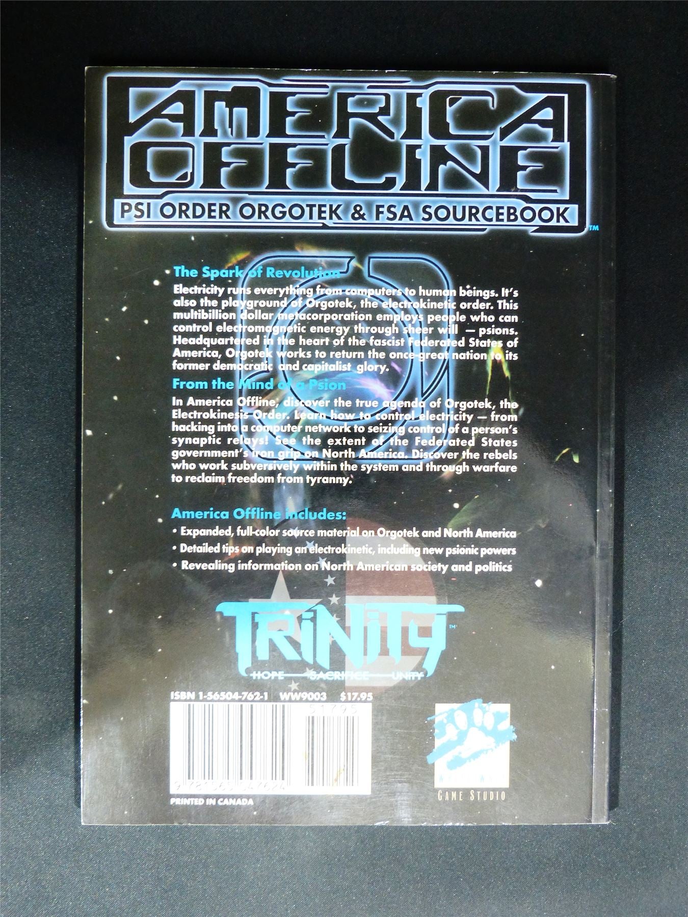 America Offline: Psi Order & FSA Sourcebook WW9003 - White Wolf Roleplay Softback #2V0