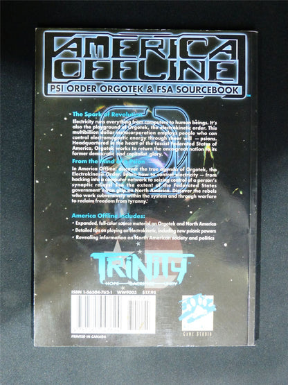 America Offline: Psi Order & FSA Sourcebook WW9003 - White Wolf Roleplay Softback #2V0