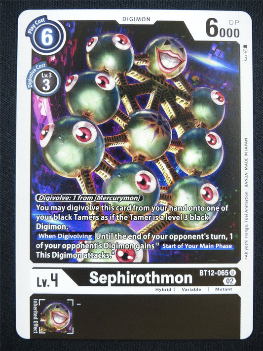 Sephirothmon BT12-065 U - Digimon Card #LW