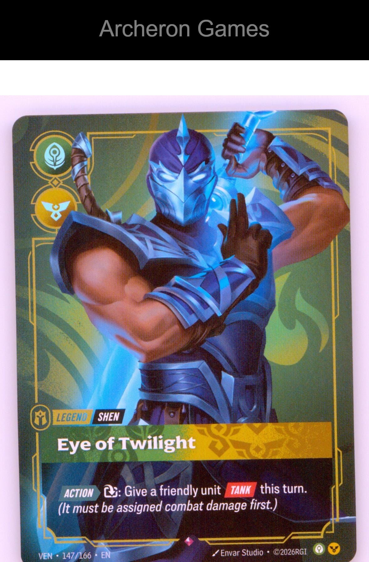 Shen - Eye of Twilight VEN 147/166 R Vendetta Riftbound Card