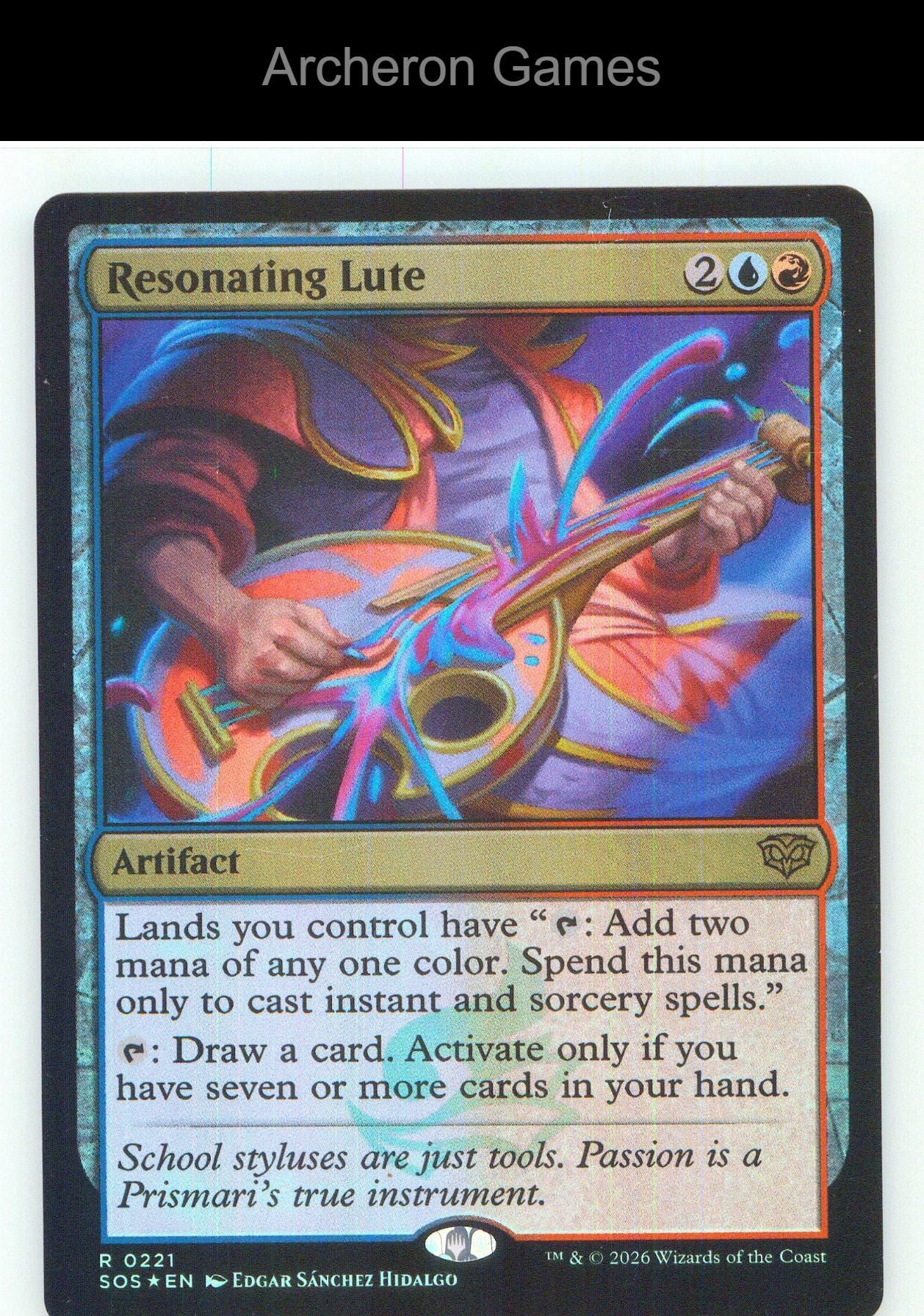 Resonating Lute SOS 221 R MTG Card NM/EX+ Foil
