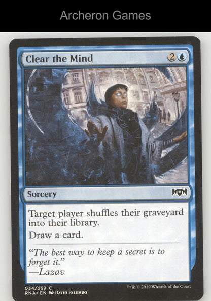 Clear the Mind 34 C MTG Card Ravnica Allegiance