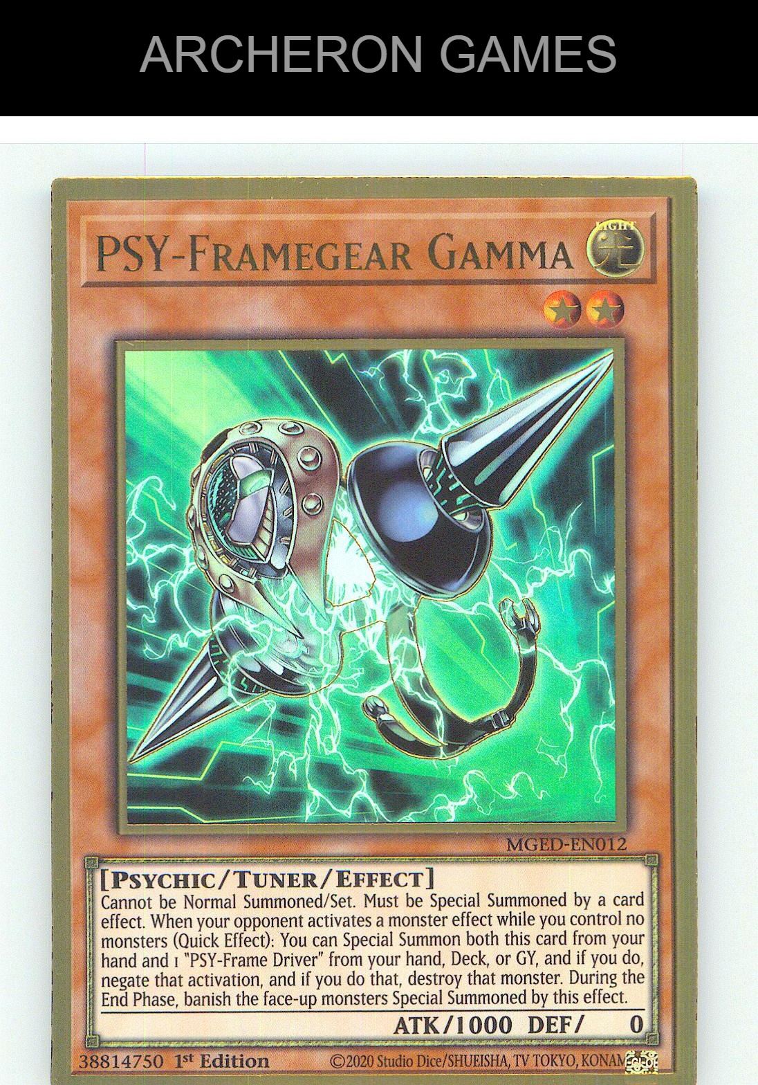 PSY-Framegear Gamma Premium Gold Rare YUGIOH Card 1st Edition