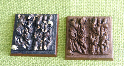 OOP Classic Metal Skaven - Rat Swarms x 2 on Large Plastic Bases - Warhammer AoS 40k #EC