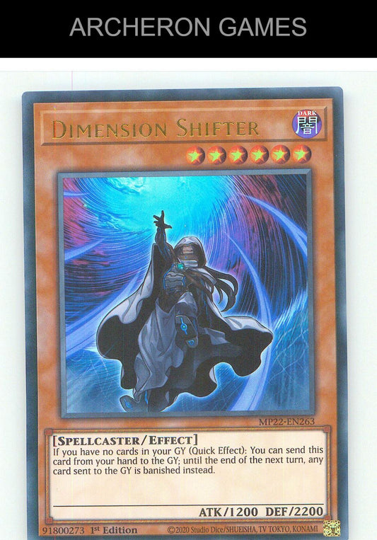 Dimension Shifter Ultra Rare YUGIOH Card 1st Edition