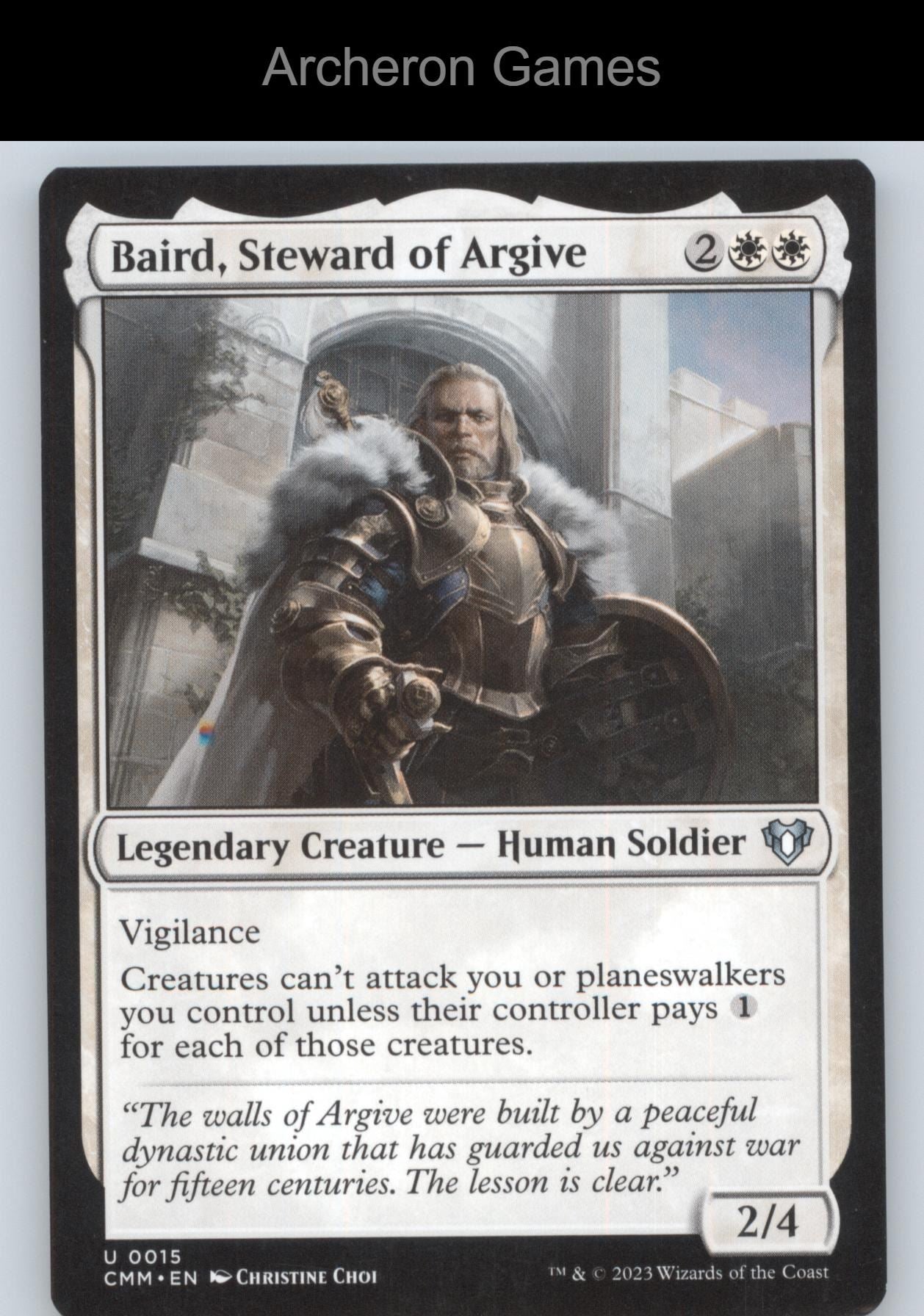 Baird, Steward of Argive 15 UC MTG Card Commander Masters