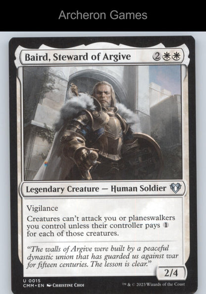 Baird, Steward of Argive 15 UC MTG Card Commander Masters