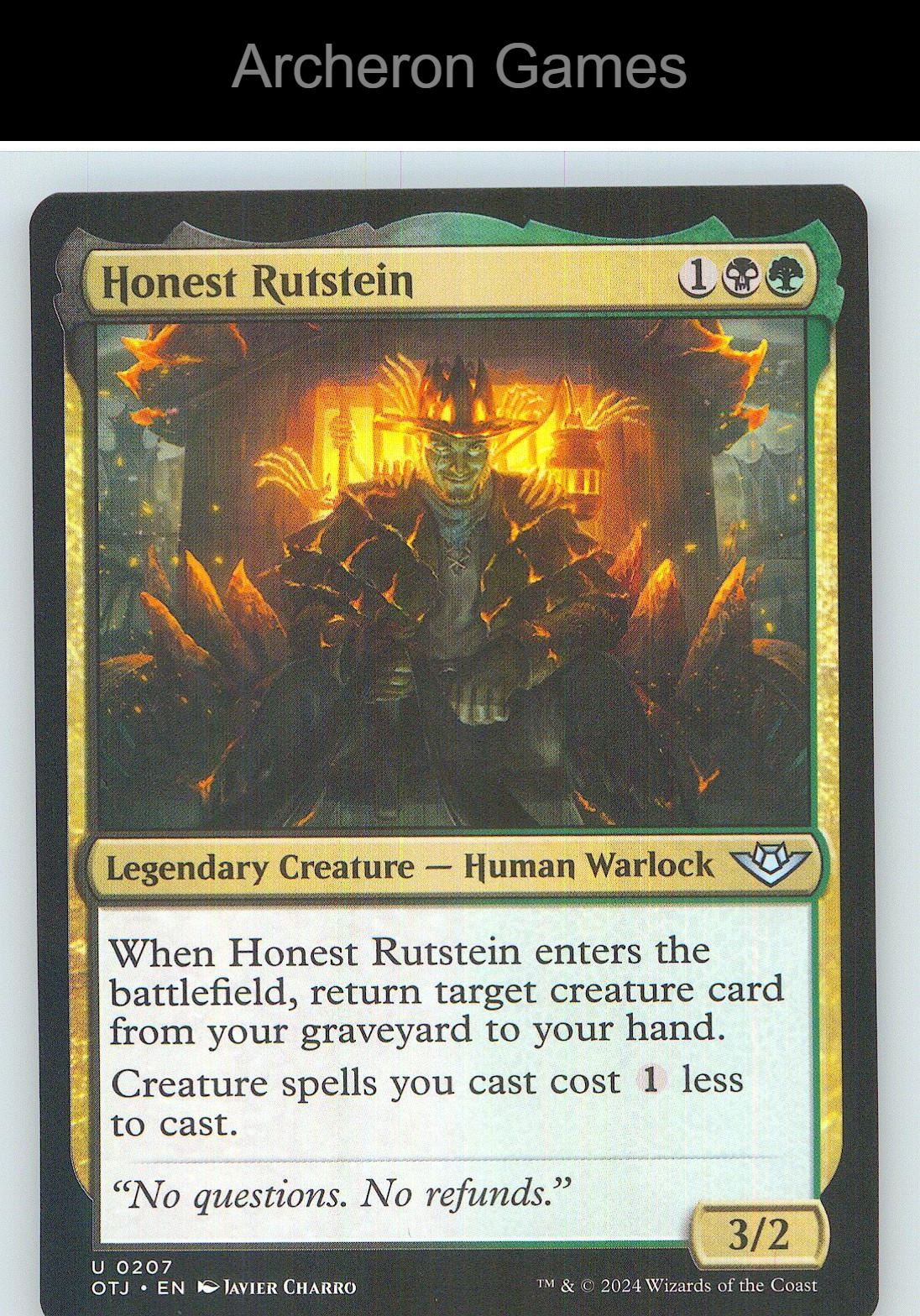 Honest Rutstein OTJ 207 UC MTG Card NM/EX+