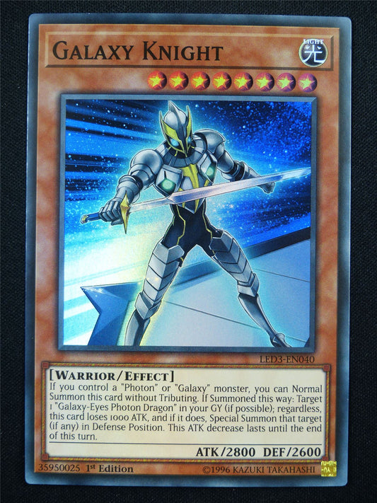 Galaxy Knight LED3 Super Rare - 1st ed Yugioh Card #10H