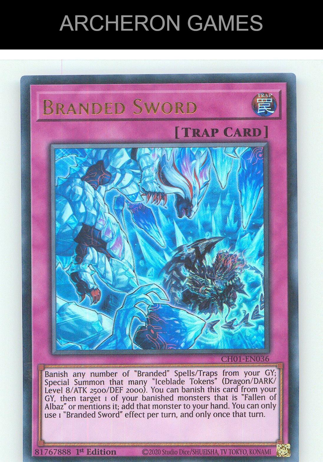 Branded Sword Ultra Rare YUGIOH Card 1st Edition