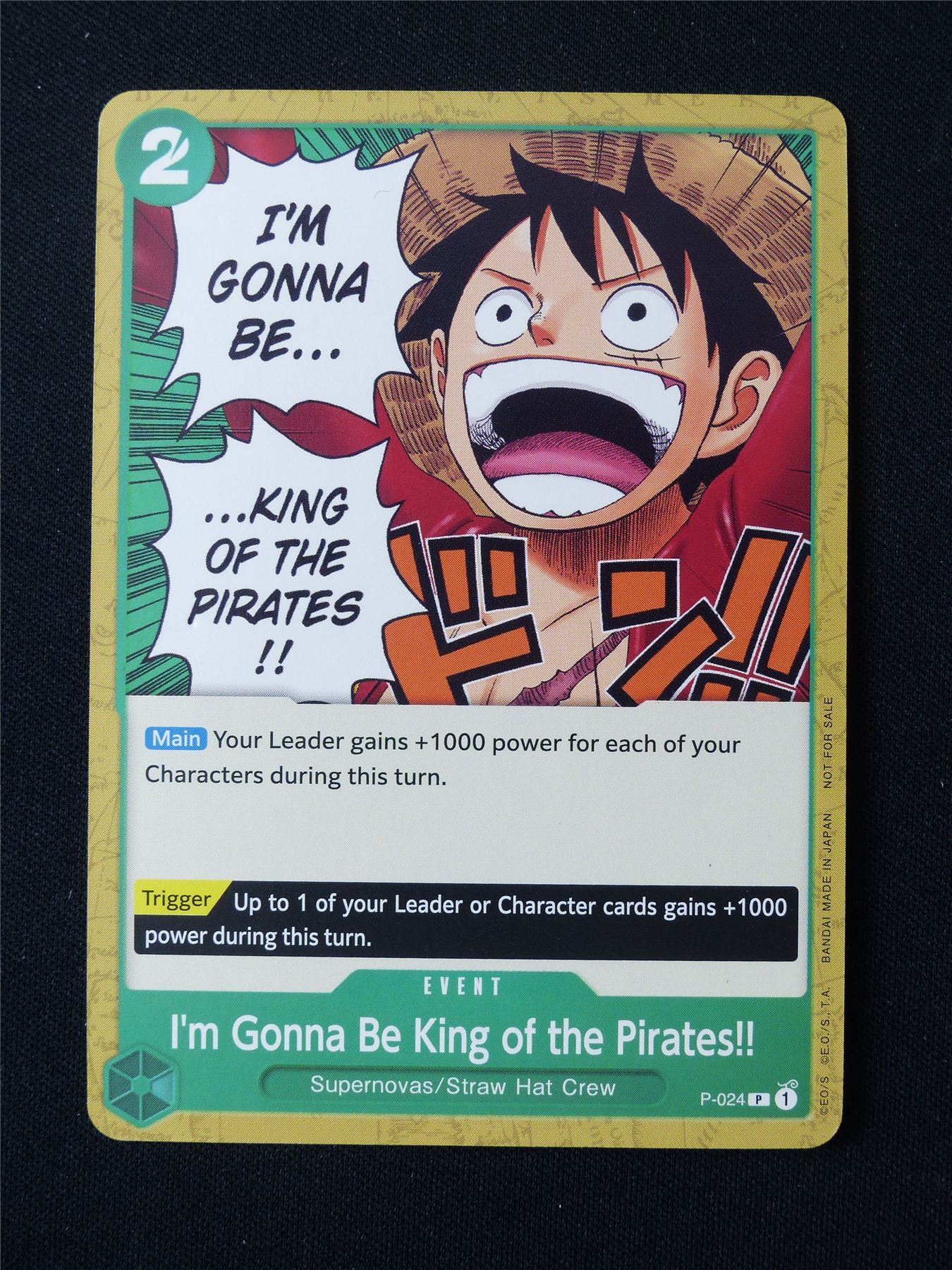 I'm Gonna Be King of the Pirates!! P-024 Promo - One Piece Card #3B0