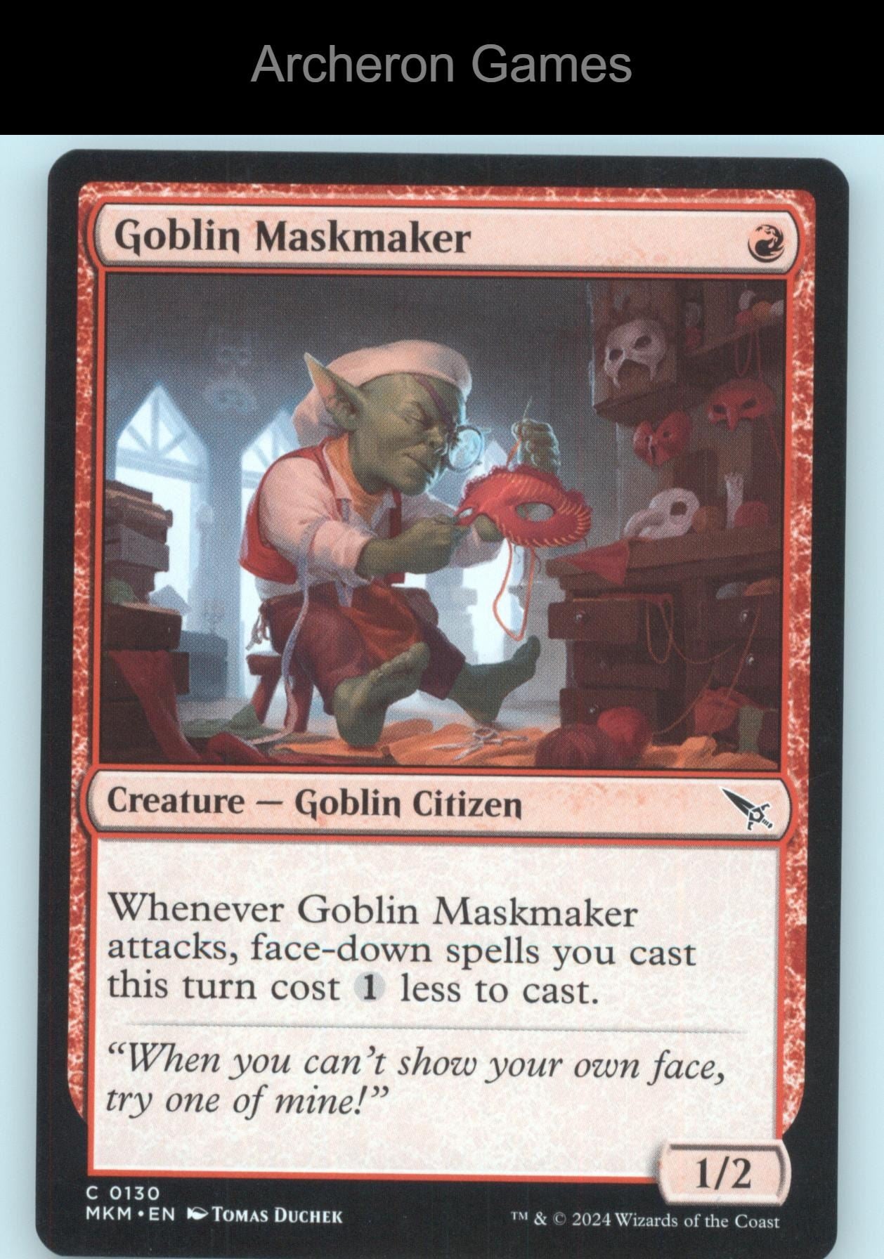 Goblin Maskmaker 130 C MTG Card Murders at Karlov Manor
