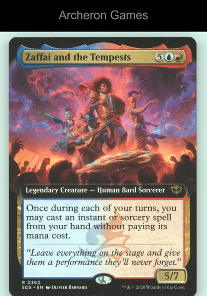 Zaffai and the Tempests (Extended Art) SOS 360 R MTG Card Secrets of Strixhaven