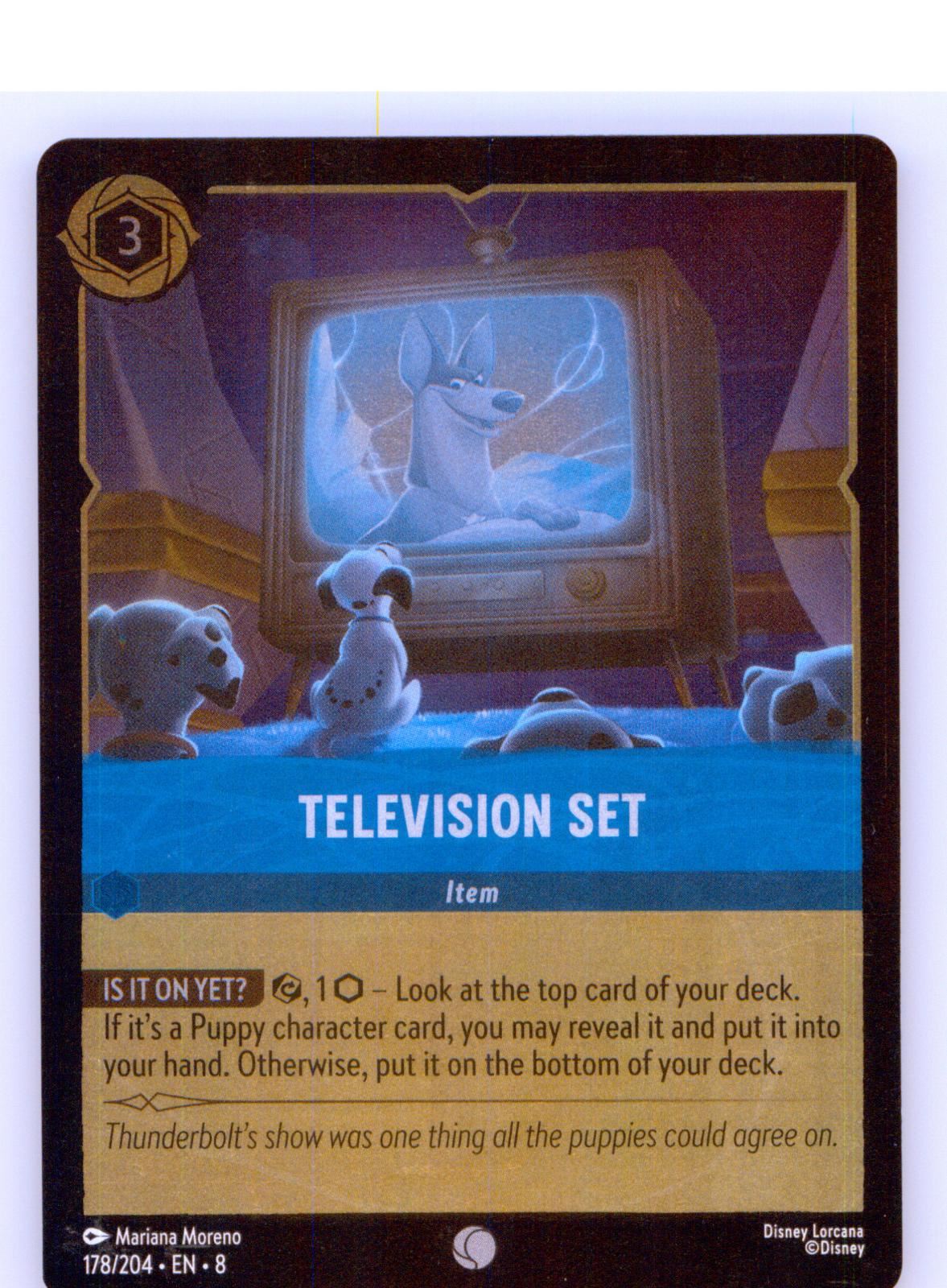 Television Set 178/204 Common Reign of Jafar Lorcana Cold Foil Near Mint