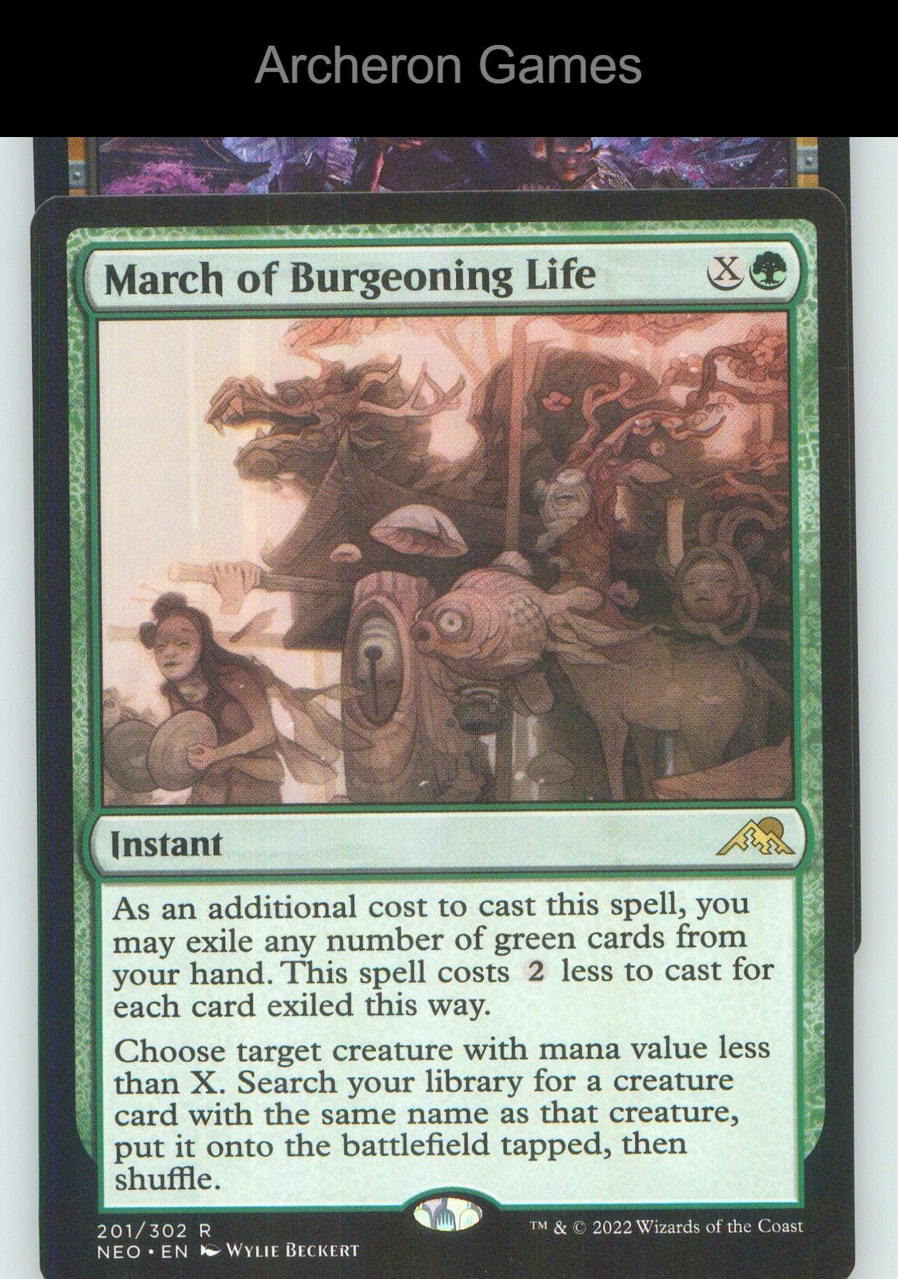 March of Burgeoning Life NEO 201 R MTG Card NM/EX+
