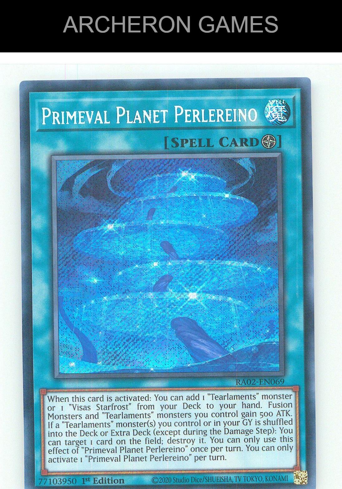Primeval Planet Perlereino (Secret Rare) SEC YUGIOH Card 1st Edition