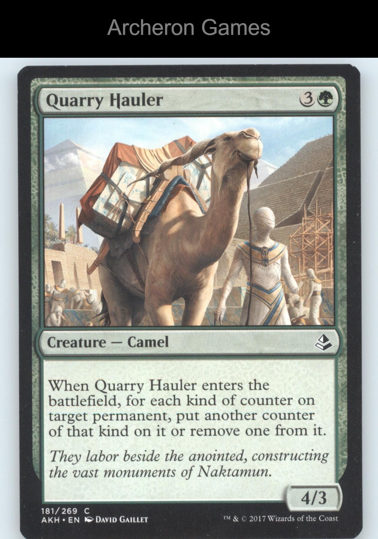 Quarry Hauler 181 C MTG Card Amonkhet