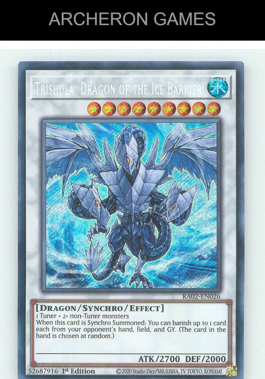 Trishula, Dragon of the Ice Barrier (Secret Rare) SEC YUGIOH Card 1st Edition