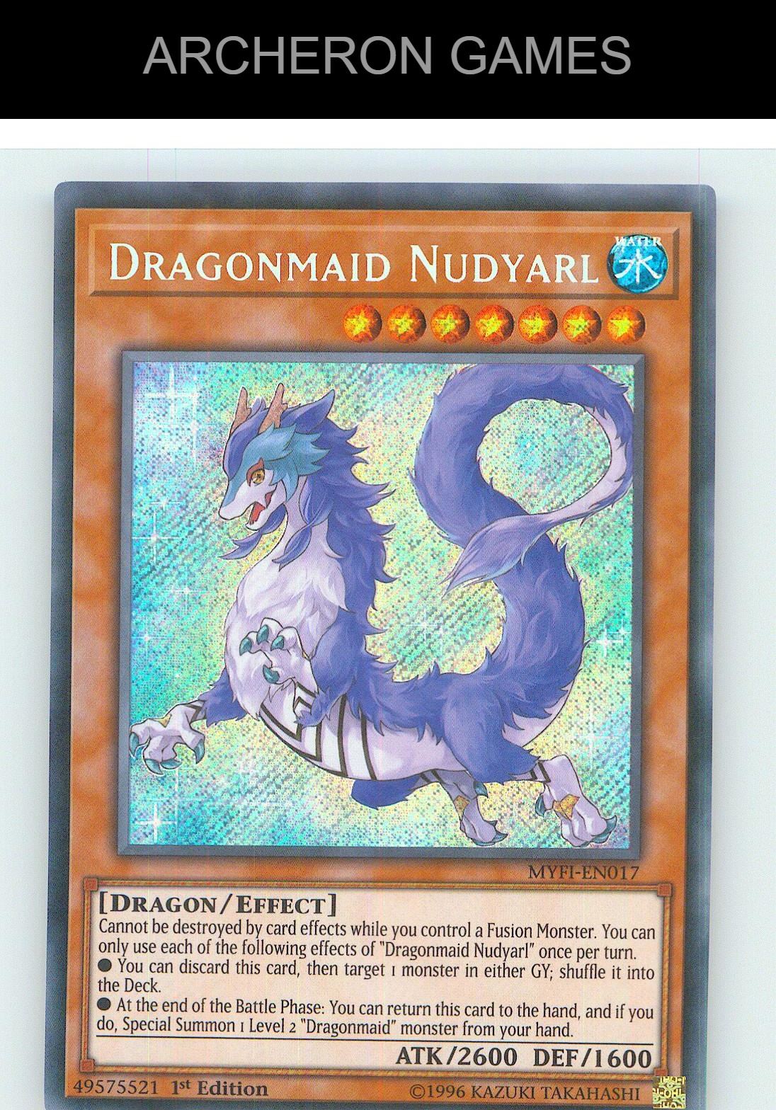 Dragonmaid Nudyarl SEC YUGIOH Card 1st Edition