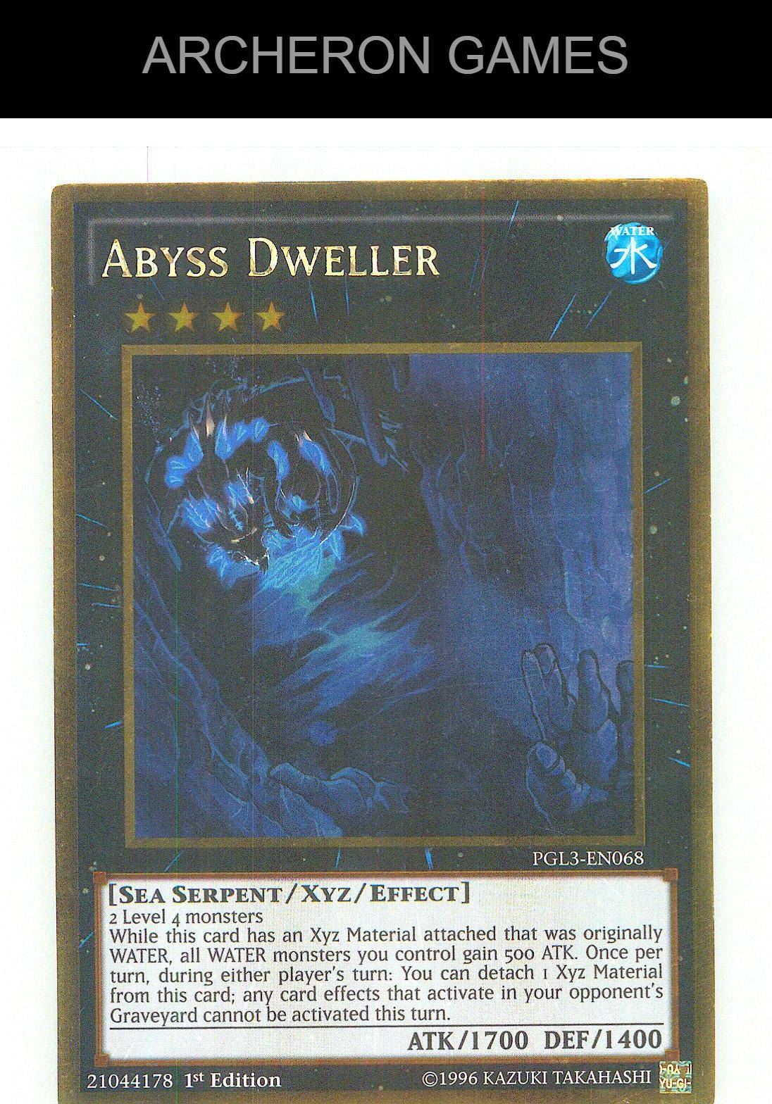 Abyss Dweller Gold Rare YUGIOH Card 1st Edition