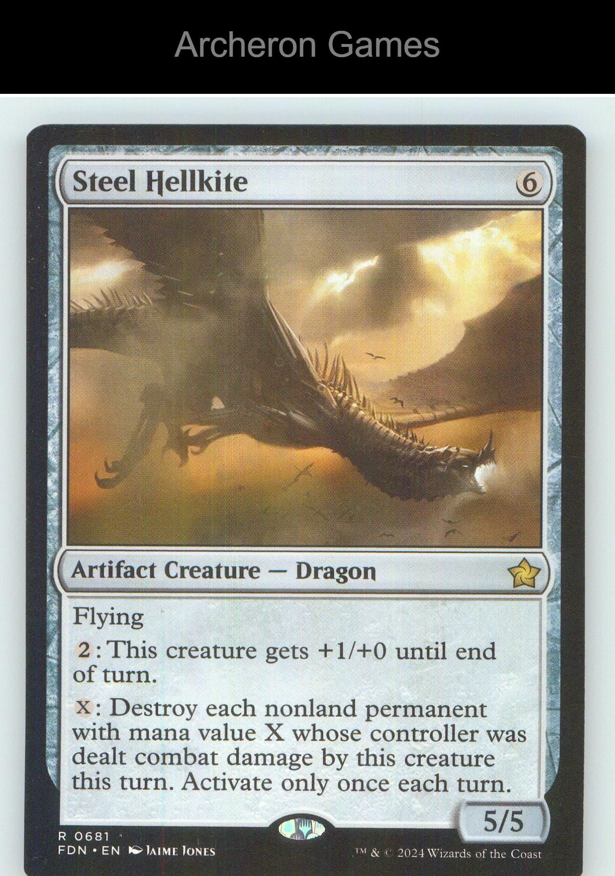 Steel Hellkite FDN 681 R MTG Card NM/EX+