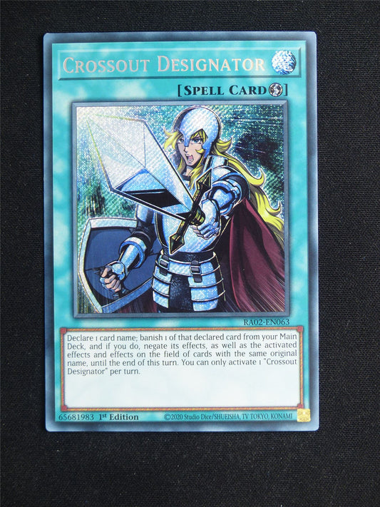 Crossout Designator RA02 Secret Rare - 1st ed Yugioh Card #22H