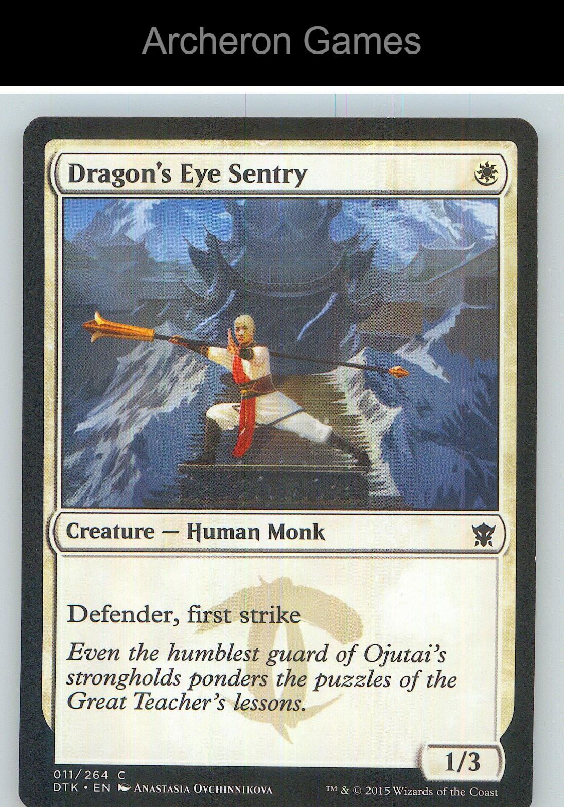 Dragon's Eye Sentry DTK 11 C MTG Card NM/EX+