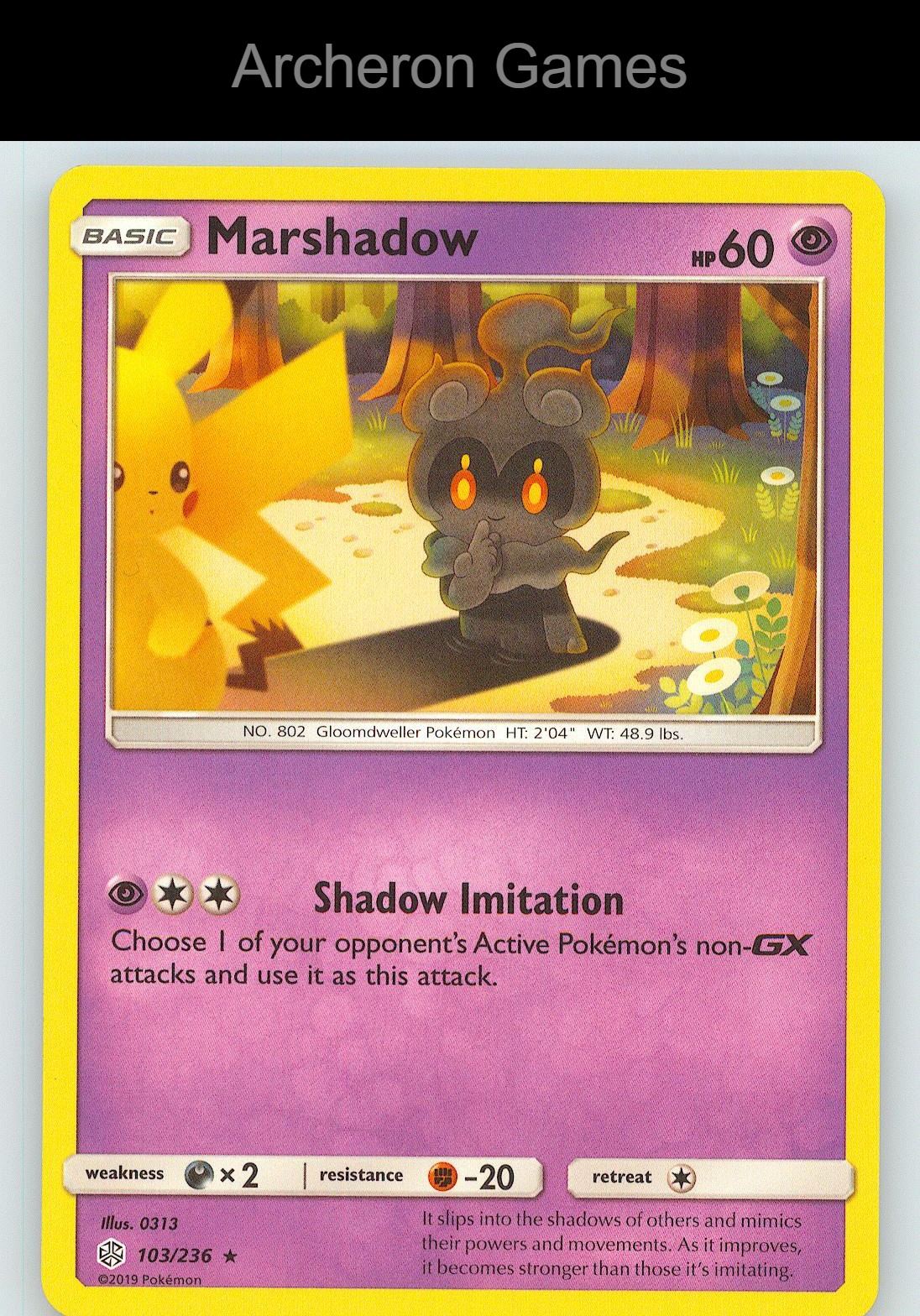 Pokemon Card Marshadow CEC 103/236 R Cosmic Eclipse