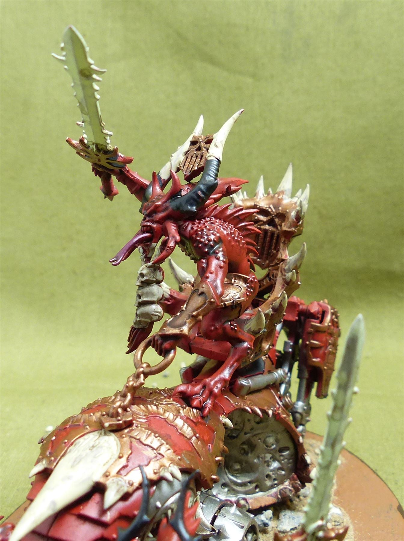 Rendmaster Herald of Khorne on Blood Throne painted - Chaos Daemons - Warhammer 40K #JZ