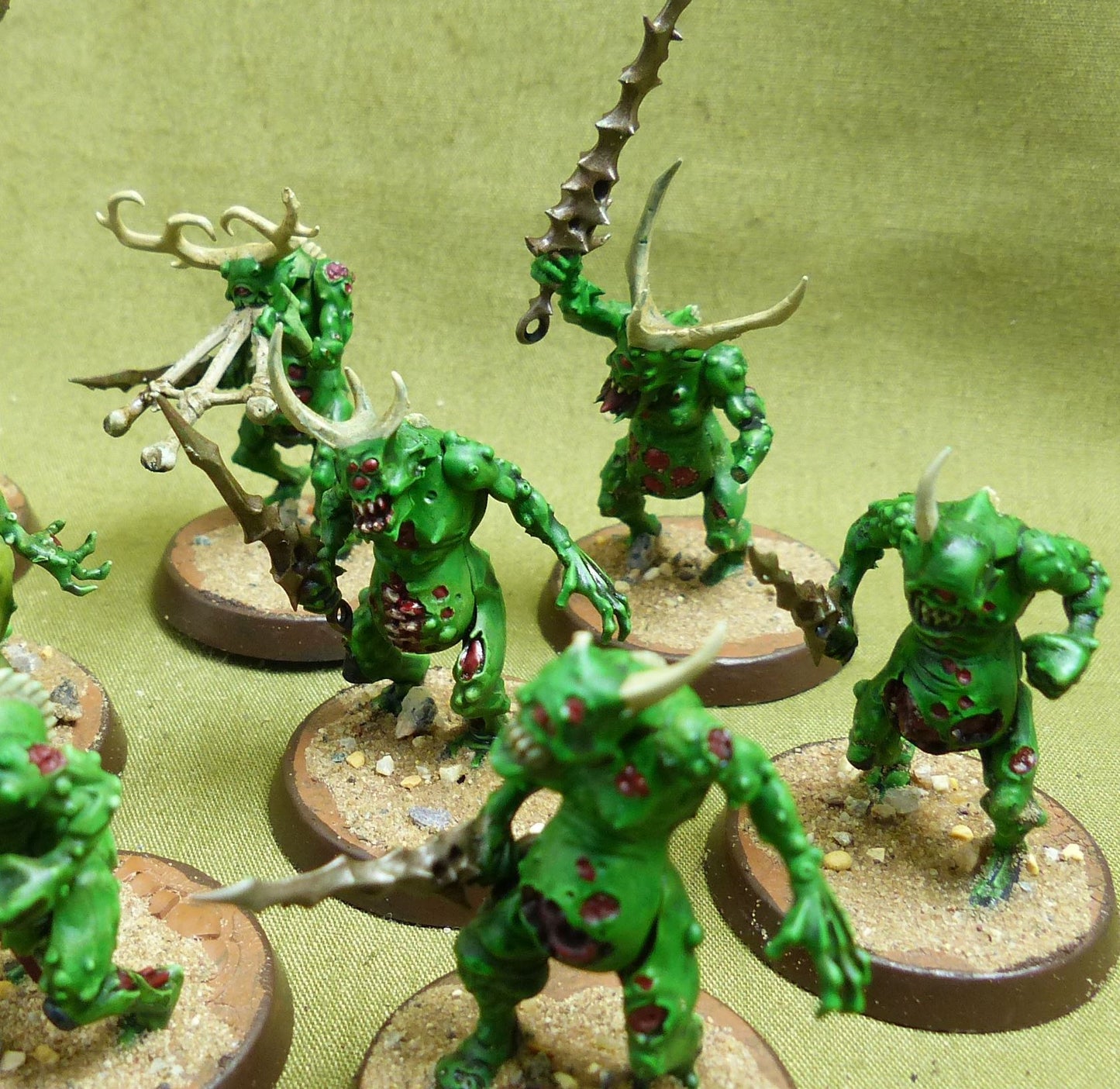 Plaguebearers painted - Chaos Daemons - Warhammer 40K #KB