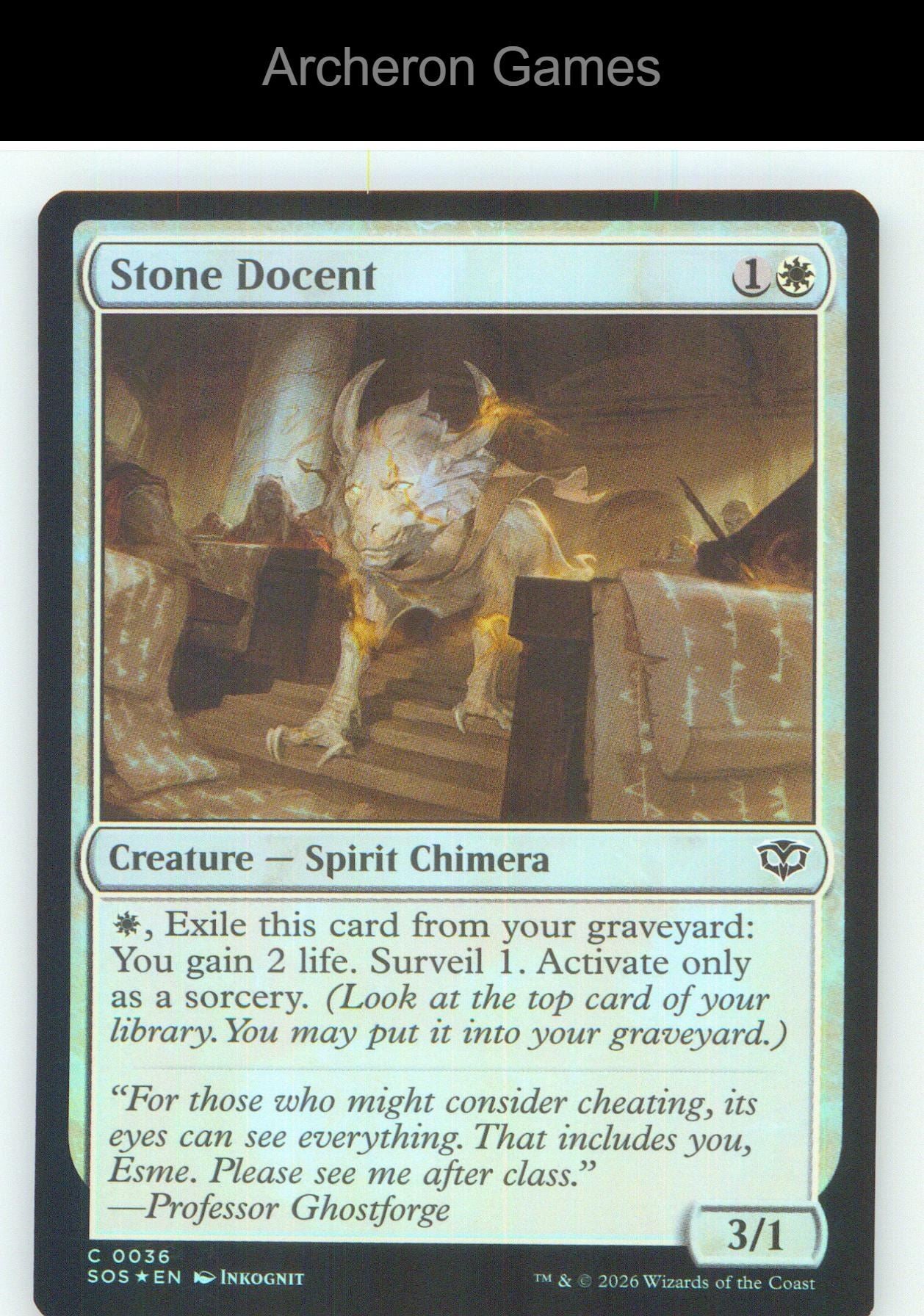 Stone Docent SOS 36 C MTG Card NM/EX+ Foil