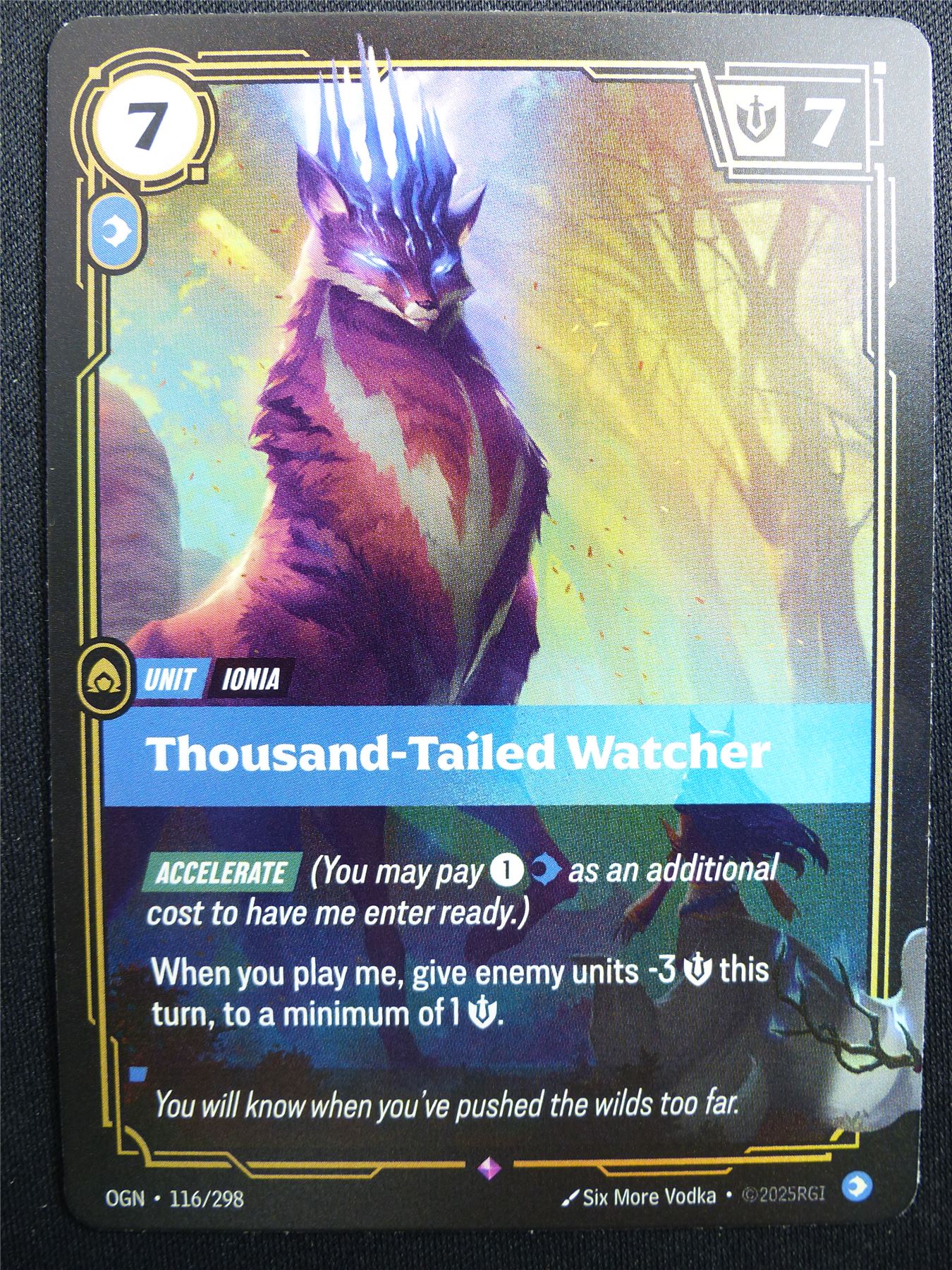 Thousand-Tailed Watcher 116/298 Rare Foil - OGN - Riftbound Card #2D7