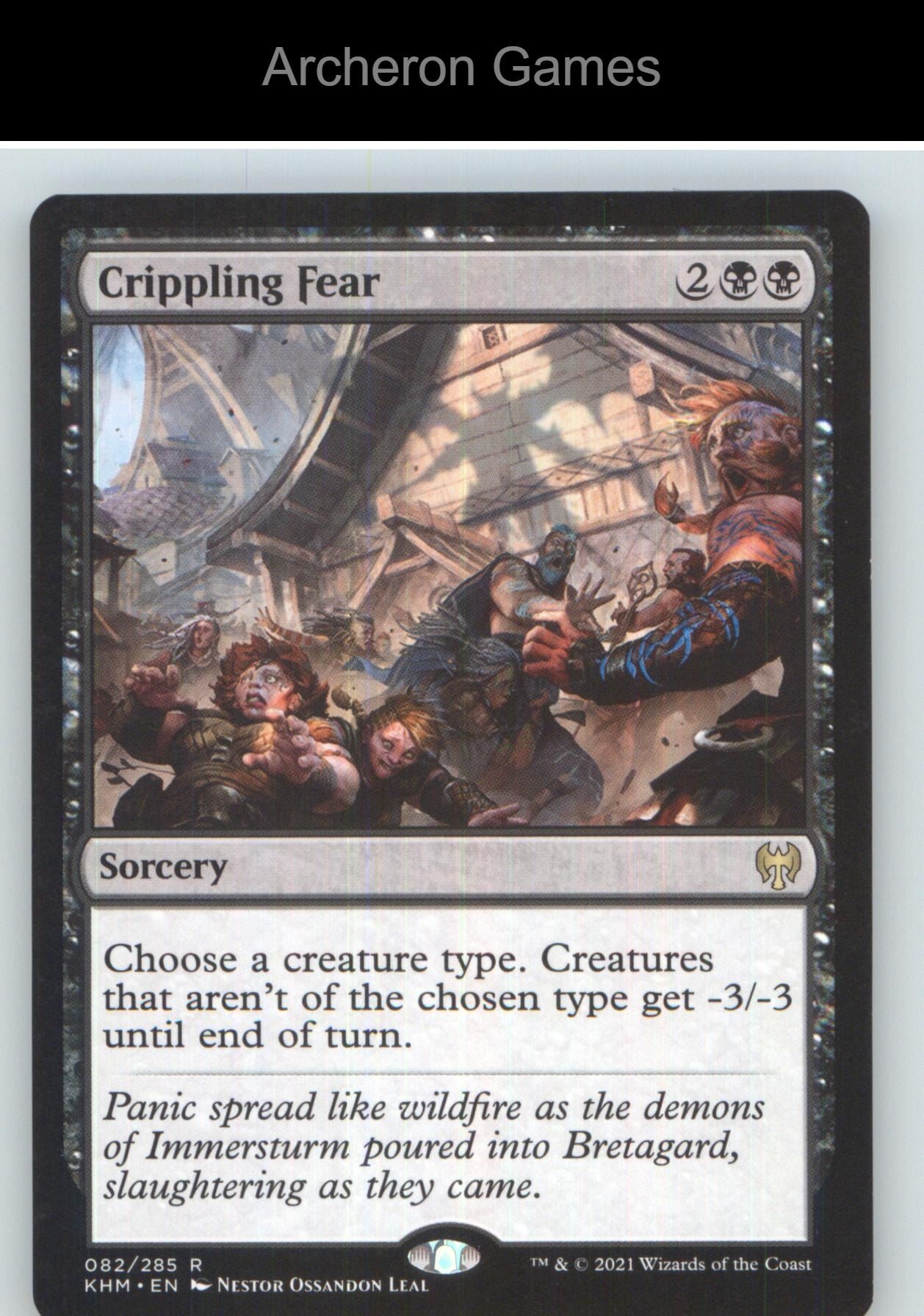 Crippling Fear KHM 82 R MTG Card NM/EX+
