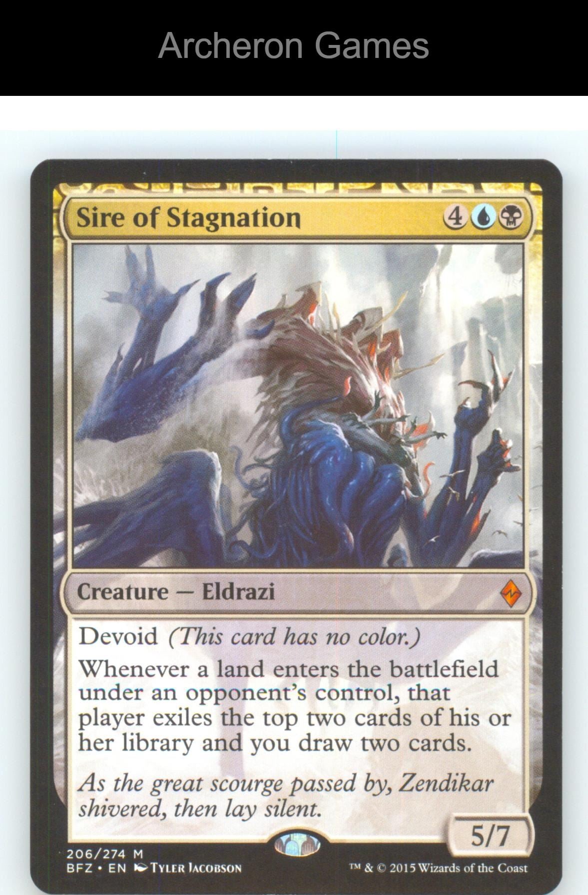 Sire of Stagnation BFZ 206 Mythic MTG Card NM/EX+