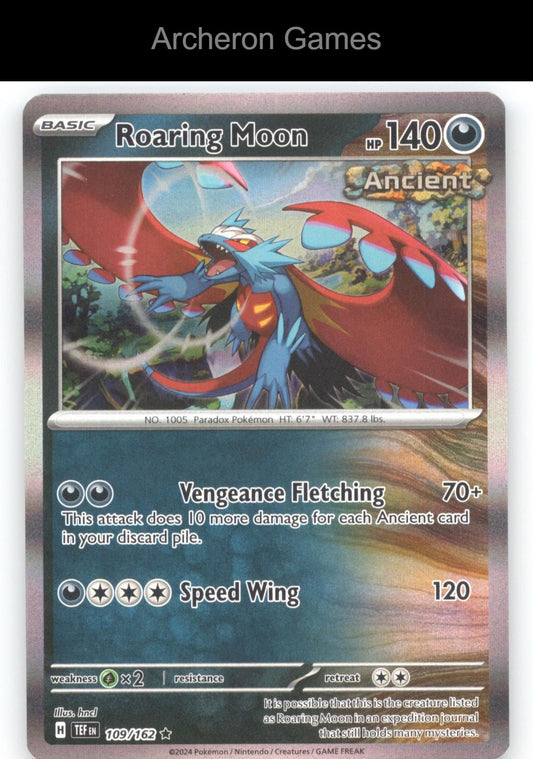 Pokemon Card Roaring Moon TEF 109/162 R Temporal Forces Holo