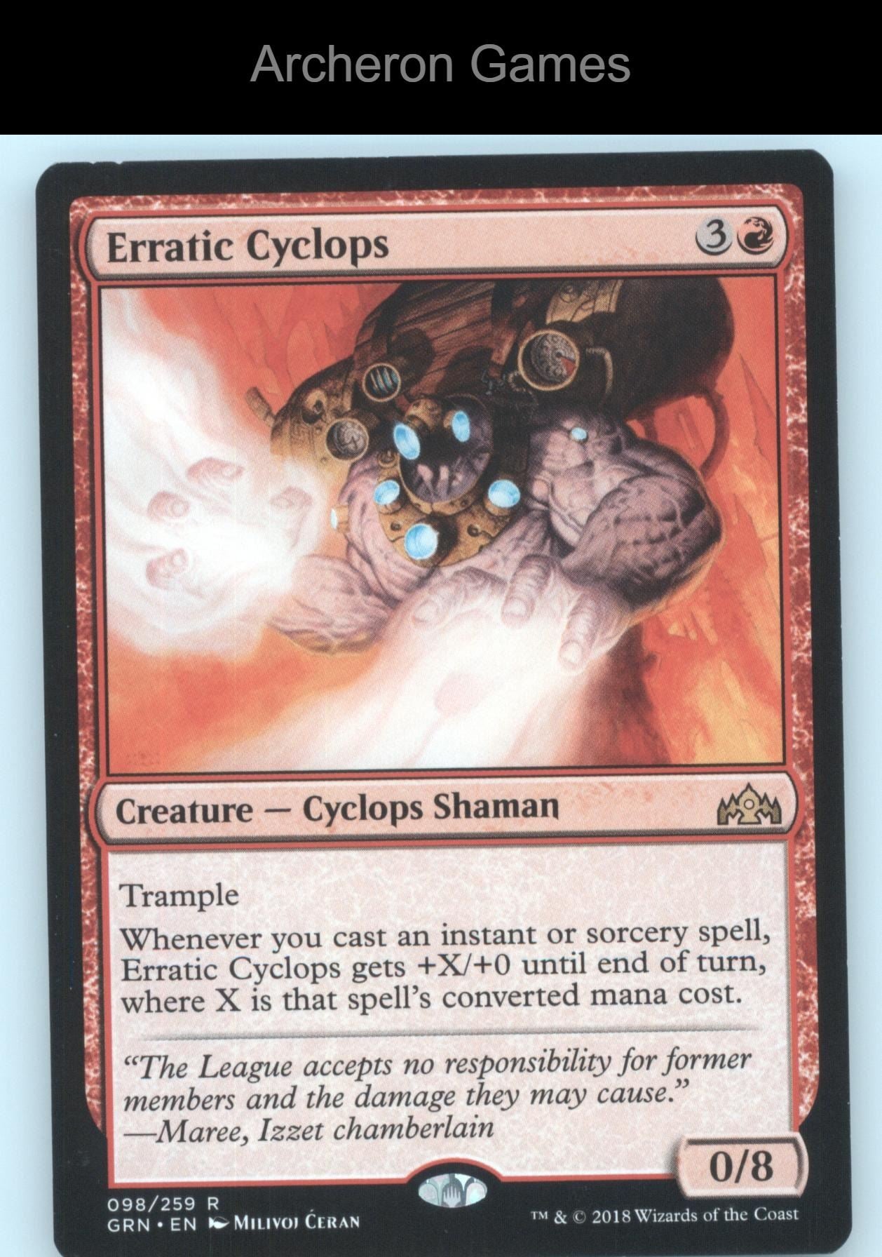 Erratic Cyclops 98 R MTG Card Guilds of Ravnica