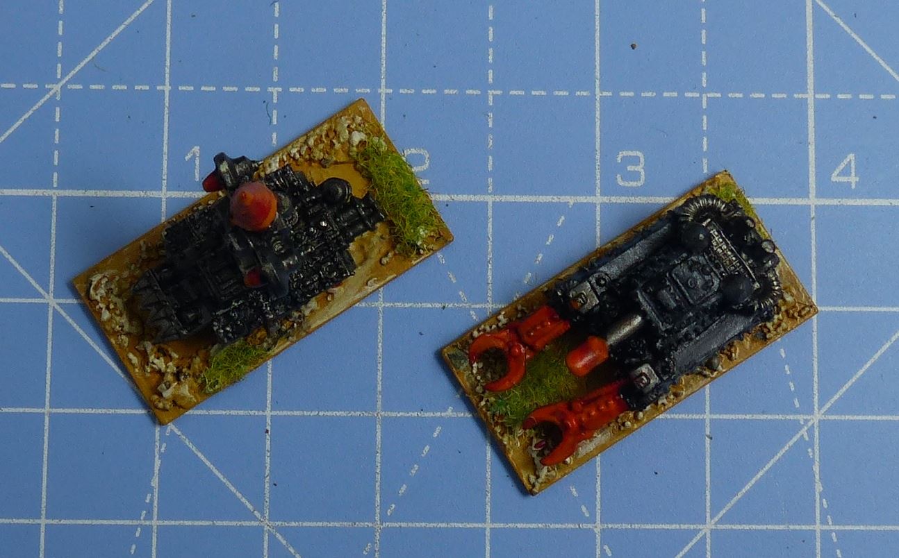 Classic Metal Ork Weirdboy Battle Wagon & Grabba Tank painted- Warhammer Epic #2LE