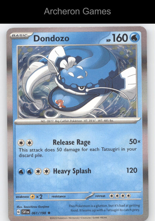 Pokemon Card Dondozo SVI 061/198 R Scarlet & Violet Holo