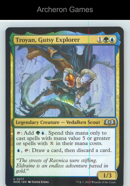 Troyan, Gutsy Explorer WOE 217 UC MTG Card NM/EX+