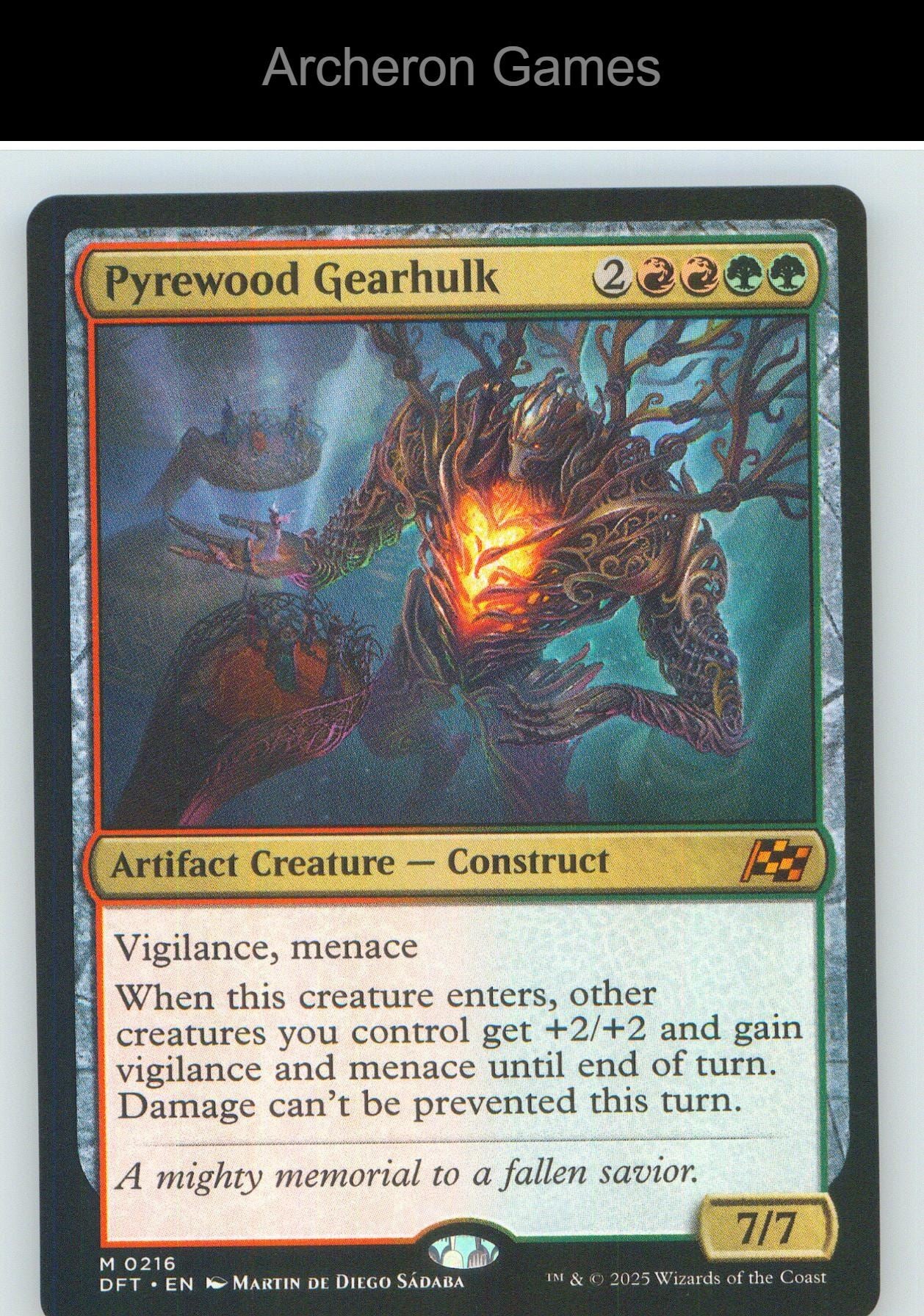 Pyrewood Gearhulk DFT 216 Mythic MTG Card NM/EX+