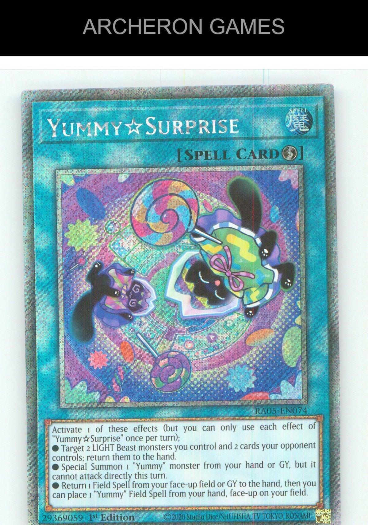 YummySurprise (Platinum Secret Rare) YUGIOH Card 1st Edition