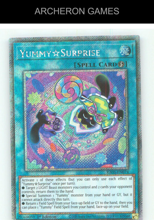 YummySurprise (Platinum Secret Rare) YUGIOH Card 1st Edition