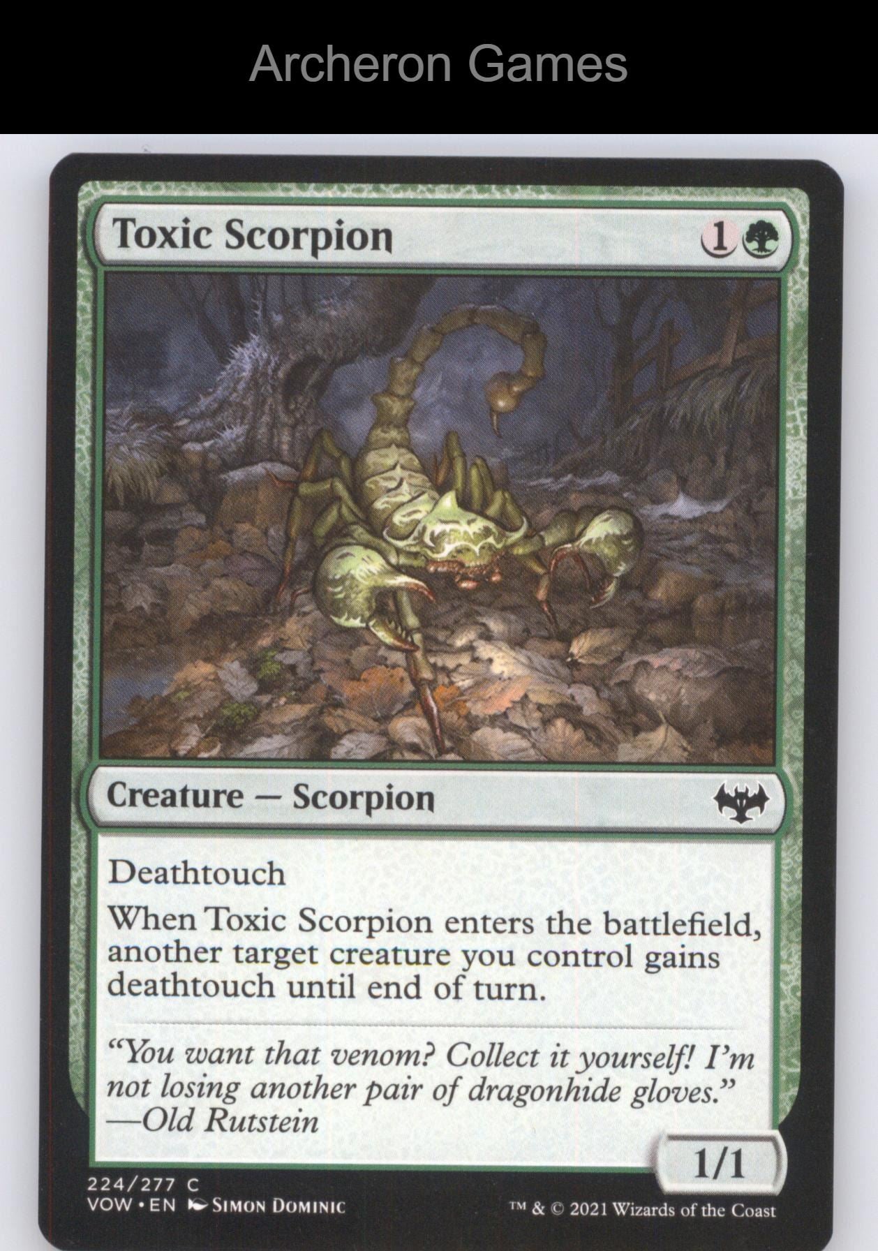 Toxic Scorpion 224 C MTG Card Innistrad: Crimson Vow