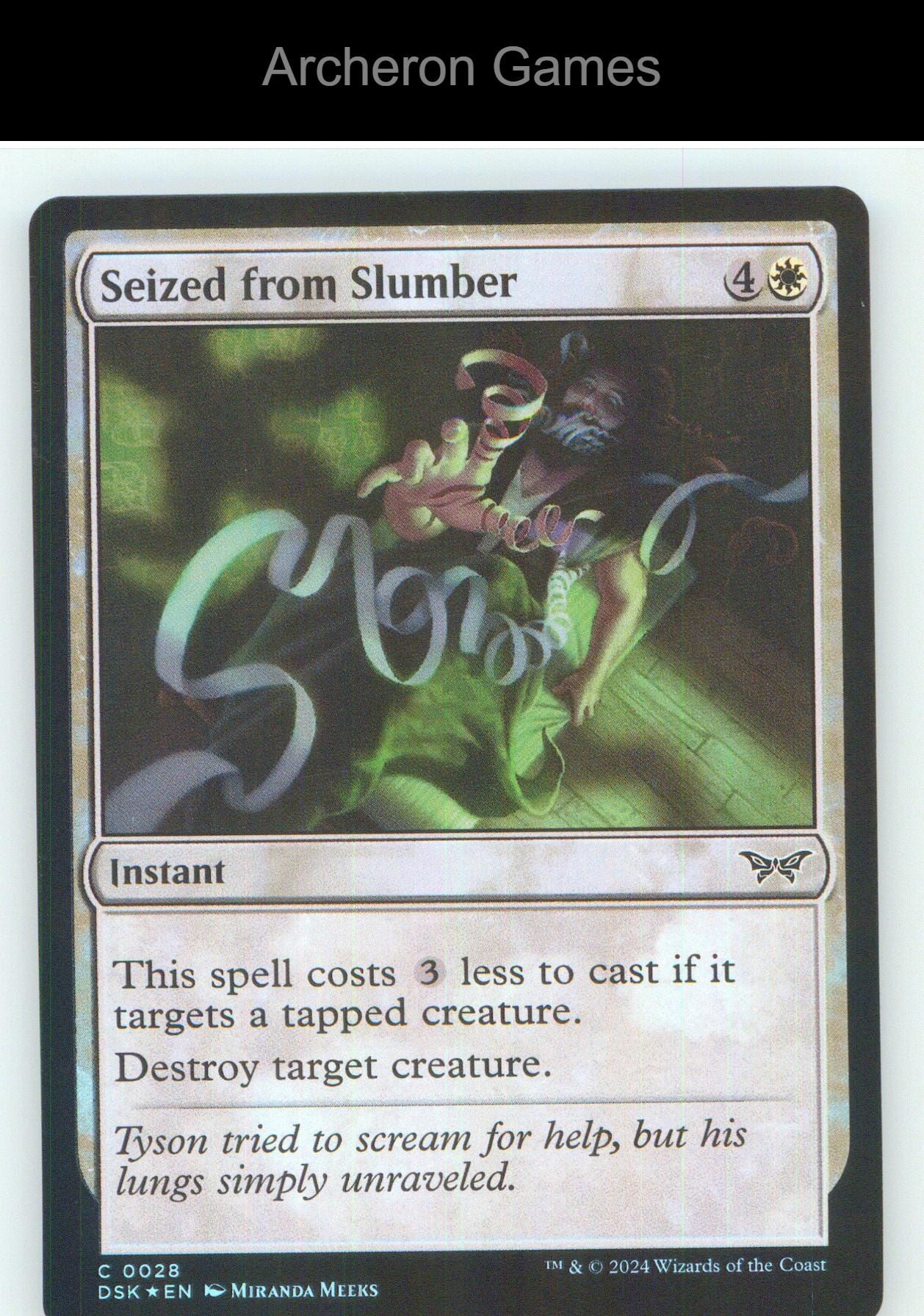 Seized from Slumber DSK 28 C MTG Card NM/EX+ Foil