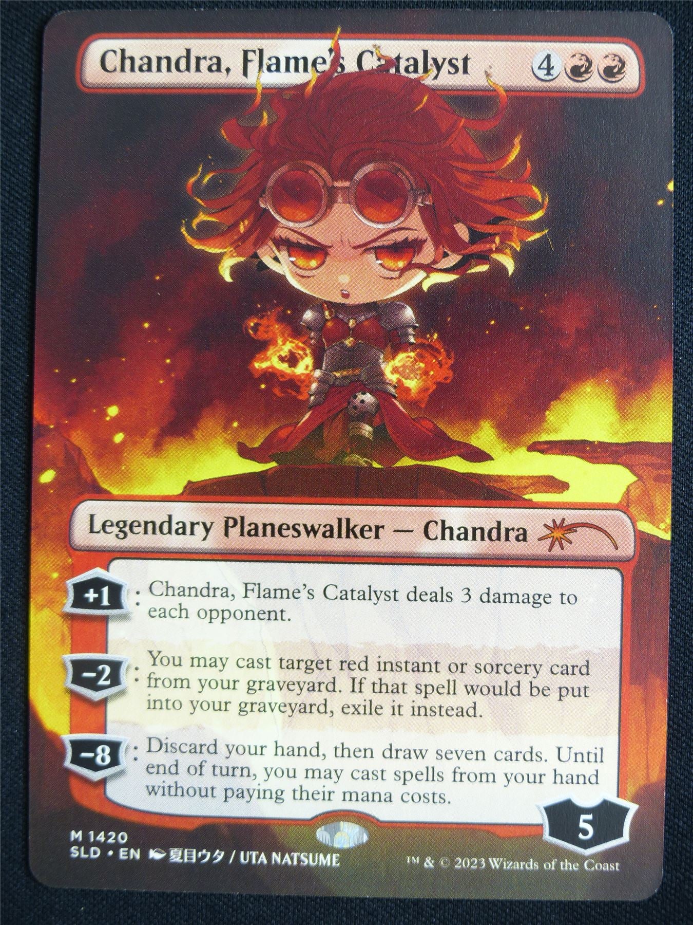 Chandra Flame's Catalyst Borderless Chibi - SLD - Mtg Card #3H9