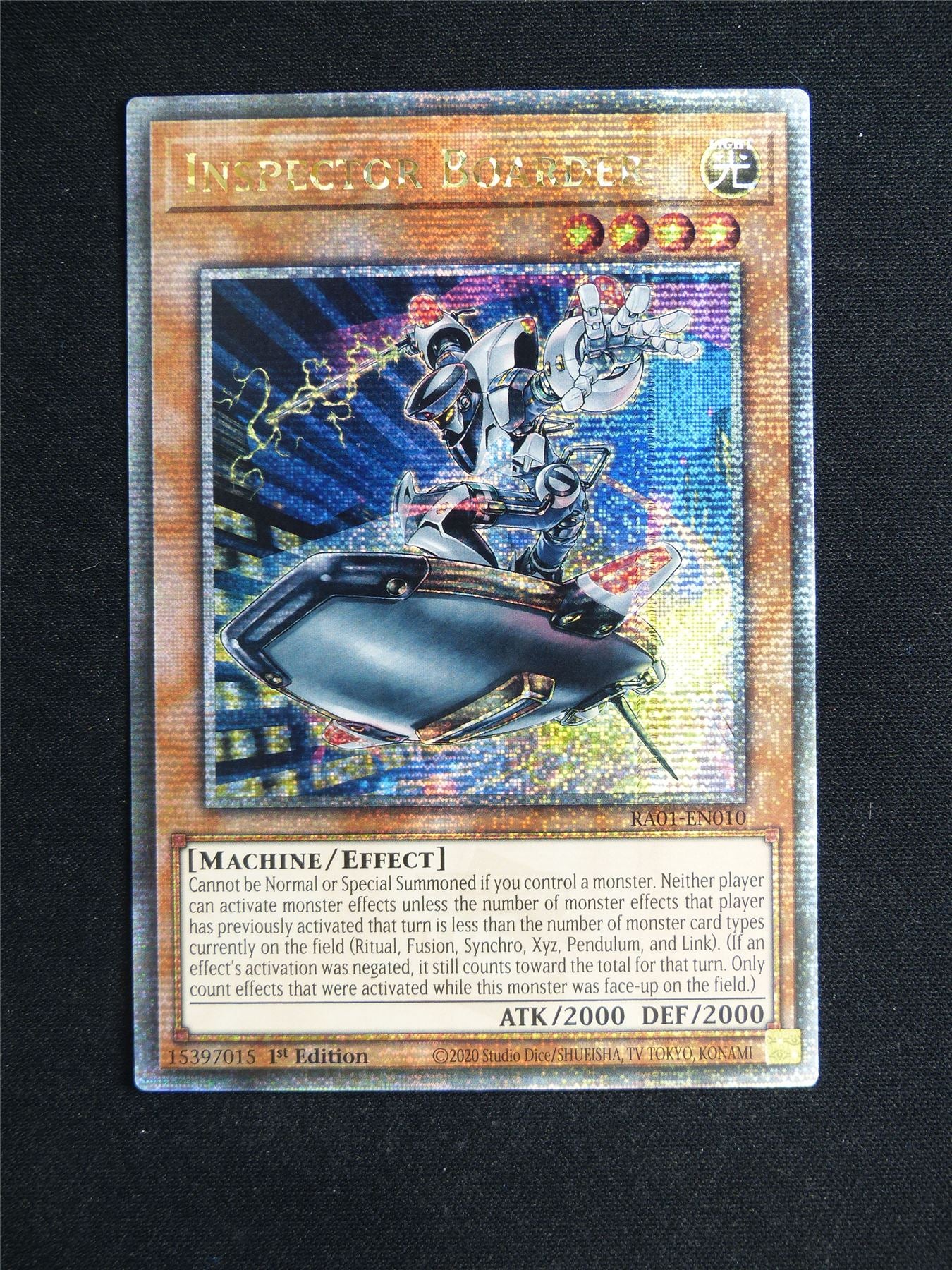 Inspector Boarder RA01 Quarter Century Rare - 1st ed Yugioh Card #22Q