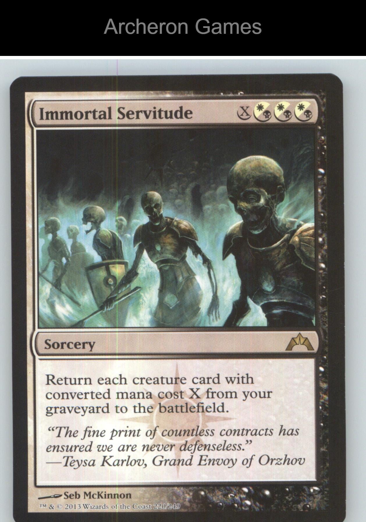 Immortal Servitude GTC 220 R MTG Card NM/EX+